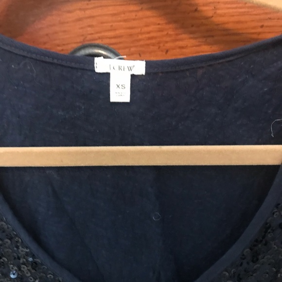 J Crew Navy Sequined Tank Top - Picture 3 of 3